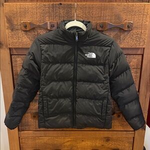 North Face Big Kids’ Reversible North Down Jacket, Black, L (12)